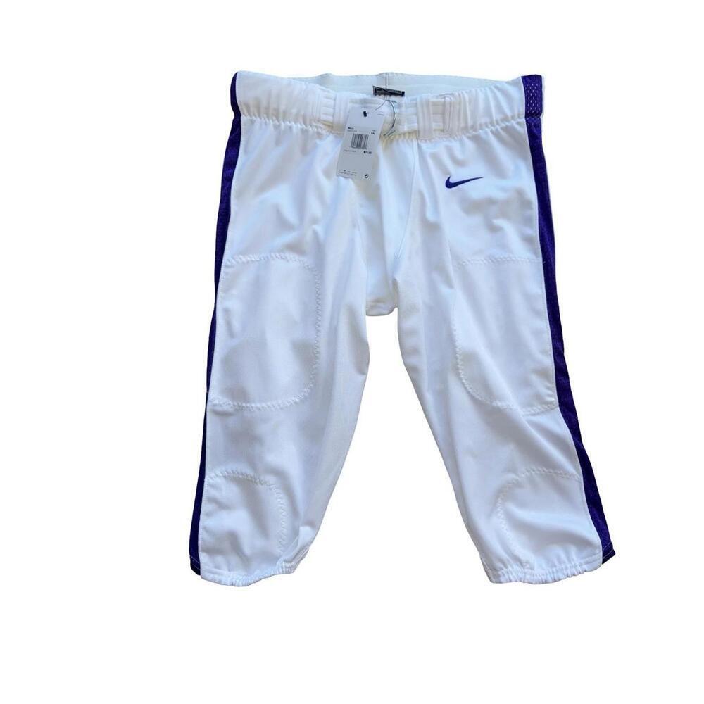 Nike Team Engineered Football Pants White/Purple Stripes Size XXL